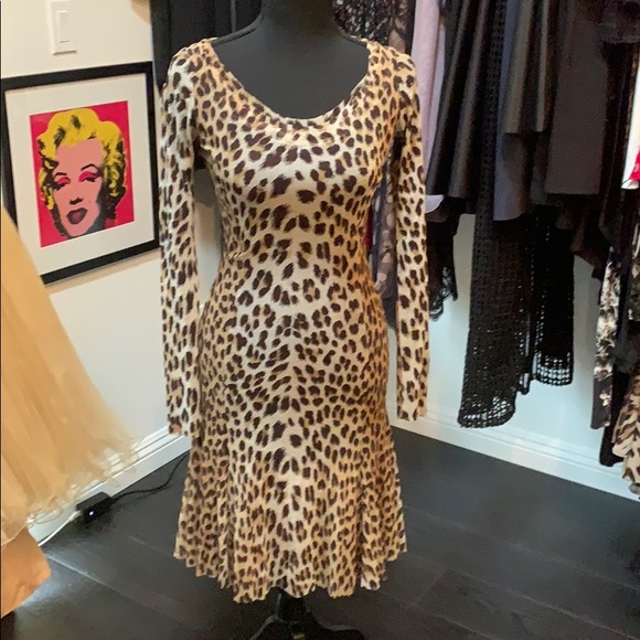 fuzzi leopard dress